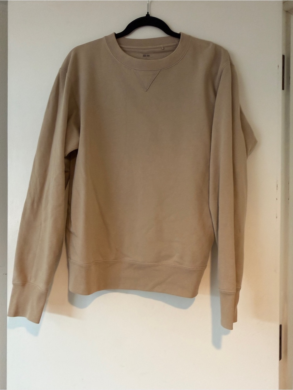 Uniqlo Men's Crewneck Sweatshirt in Beige